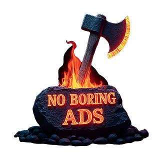 No boring ads neon axe